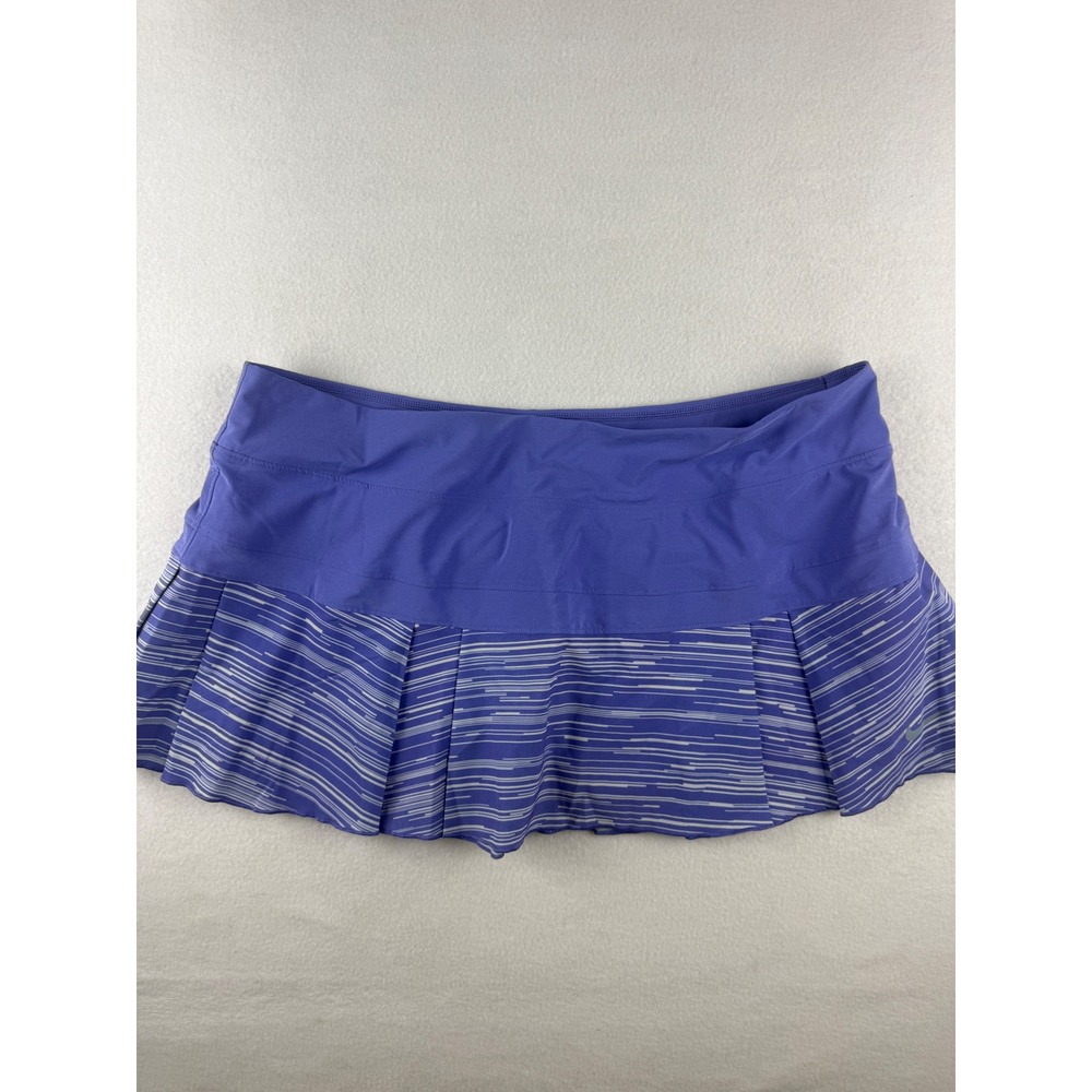 Nike Womens Court Victory Tennis Skirt Purple Striped Dri-FIT XL 626415-553 NEW